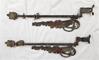 Ornate Metal Swing Arm Adjustable Curtain Rods