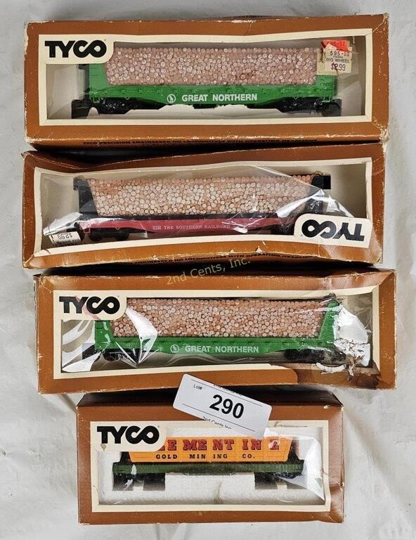 4 Ho Tyco Train Cars