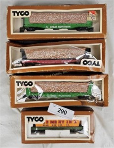 4 Ho Tyco Train Cars