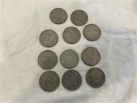 (11) $50 Mexican Coins