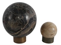 Two Agate Decorative Spheres