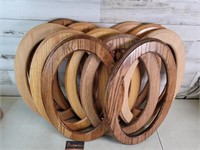 10 Oval Wood Picture Frames