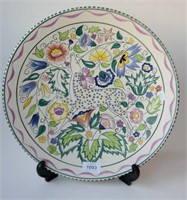 Large Poole pottery platter with stylised
