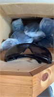 11 pairs safety glasses.  Clear & tinted