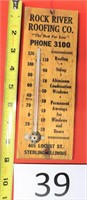 Rock River Roofing Co. Wood Thermometer