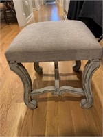 UPHOLSTERED VANITY STOOL - 17.5 X 17.5 X 19 "