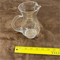 Clear Glass Etched Pitcher