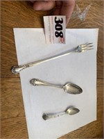 Sterling Silver Spoons and Fork