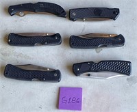 W - LOT OF 6 FOLDING KNIVES (G186)