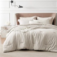 Bedsure King Size Comforter Set - Beige King