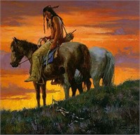 Howard Terpning, "Sign Along the Trail" s/n,Giclee