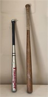 Vintage Solid Wood & Metal Thumper Baseball Bats