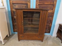 CHINA CABINET WITH GLASS DOOR & DRAWER