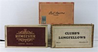 3 Vintage Cigar Boxes