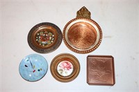 Cloisenne Ashtray/Aztec, Copper and Others