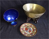 Copper and brass bowls Etc