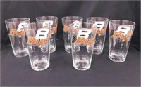 7 Dale Earnhardt Jr. Budweiser pilsner glasses