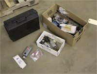Box of Assorted Hydraulic Valves, Thermostat,
