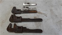 Set of 5 Vintage Pipe Wrenches