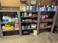 Large lot of garage supplies and hardware