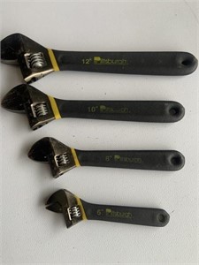 Set of 4 Pittsburgh crescent wrenches
