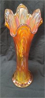 Fenton Marigold Boggy Bayou 10.75" Swung Vase