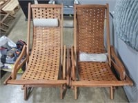 Woven Wood Beach / Camping Chairs