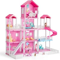 TEMI Dream House Doll House with 2 Doll Toy...