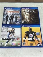 (4) PLAYSTATION 4 VIDEO GAMES