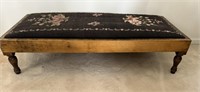 Extra Long Needlepoint Sofa Foot Stool