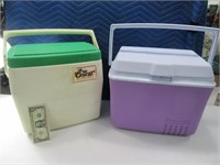 (2) MidSize Carry Coolers Rubbermaid~Coleman