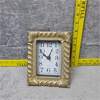 Golden Table Clock