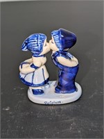Vintage Kissing Couple Belgium Hand Painted