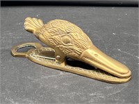Vintage Heavy Brass Duck Head Bill Holder
