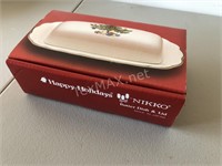 Nikko Holiday Butter Dish and Lid