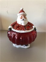 Kirkland’s Red Glass Santa Jar