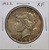 1922 Peace Dollar XF