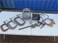 SET OF 3 C CLAMPS / BATTERY CHARGER / PULLER