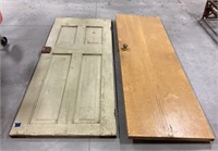 2-Wood doors-one hallow
30 x 77.75 & 23.75 x