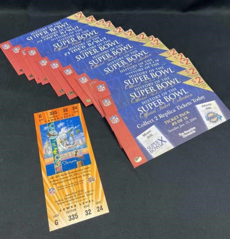 2003 NFL Replica SuperBowl Tickets Collection