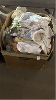 Box of Linens and Towels