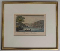 Bingen uh Rudesheim (Rhein) Etching