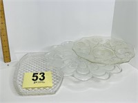 (3) Assorted Glass Platters