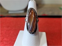 Size 7 Ring w/ Brown  Stone