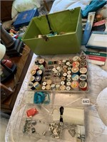 SEWING KIT WITH THREAD, ZIPPERS, ACCESSORIES