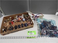 Collectible Star Wars figures and parts