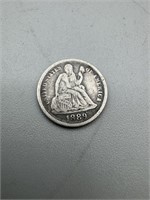 1889 Seated Dime - nice detail