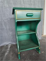 Vintage 28.5" Green Nightstand