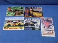 5 Nascar Autographed Pictures