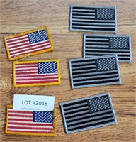 APPROX 7 AMERICAN FLAG PATCHES